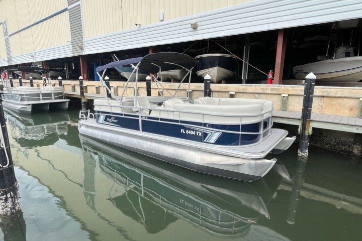 a boat docked at a dock